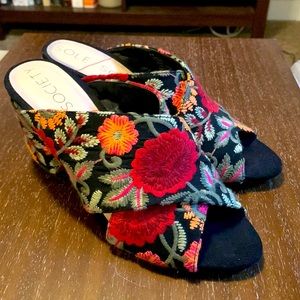 Sole Society open toe floral heels size 8.5